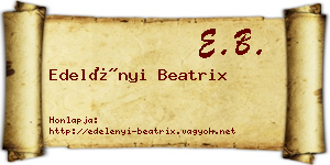 Edelényi Beatrix névjegykártya