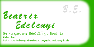 beatrix edelenyi business card